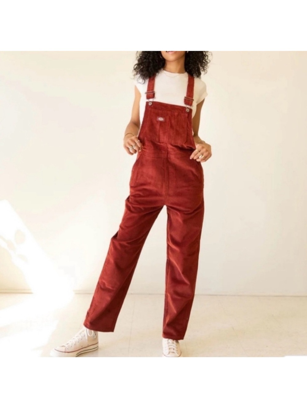 Dickies Rust Corduroy Overalls Jumpsuit